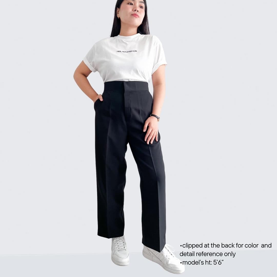 Mirabel Pleated Straight Pants (Plus-size)
