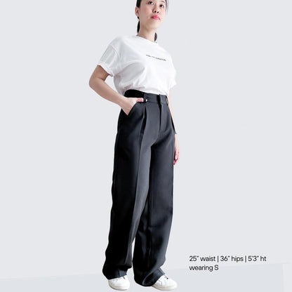 Cristina Pleated Straight Pants