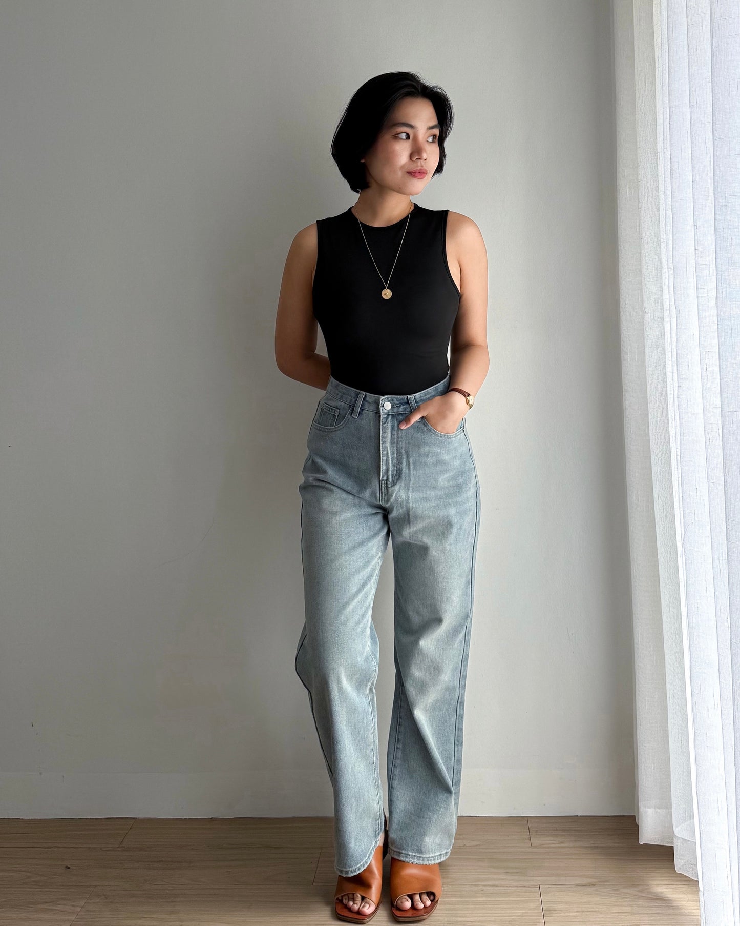 Rio Hard Denim Straight Jeans