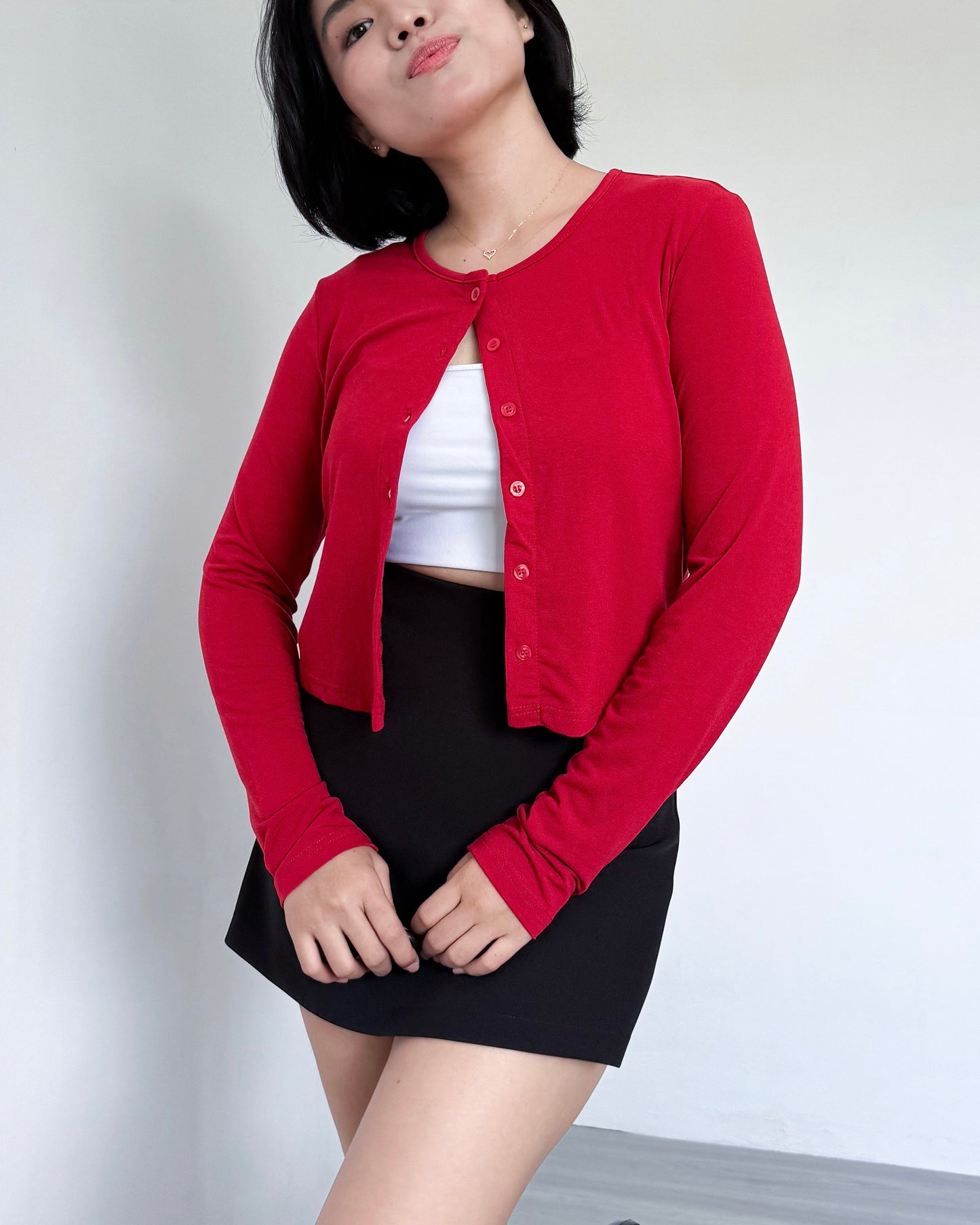 Alice Cropped Lightweight Cardigan