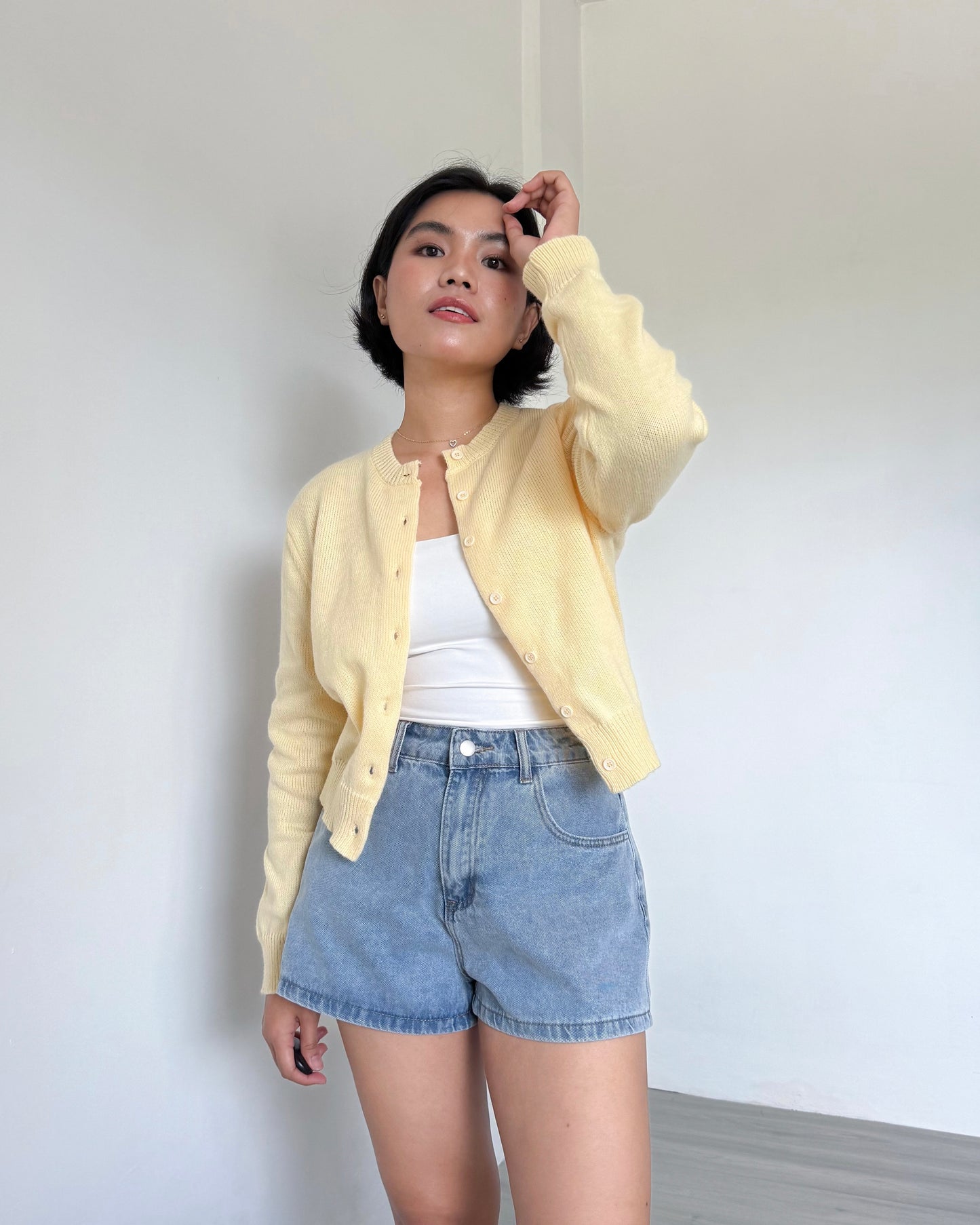 Lulu High Rise Denim Shorts