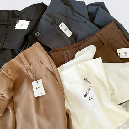 Kate Pleated Wide Tapered Pants