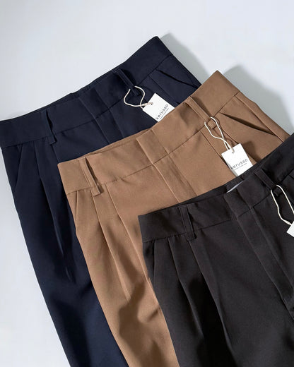 Ruth Pleated Tapered Ankle Pants