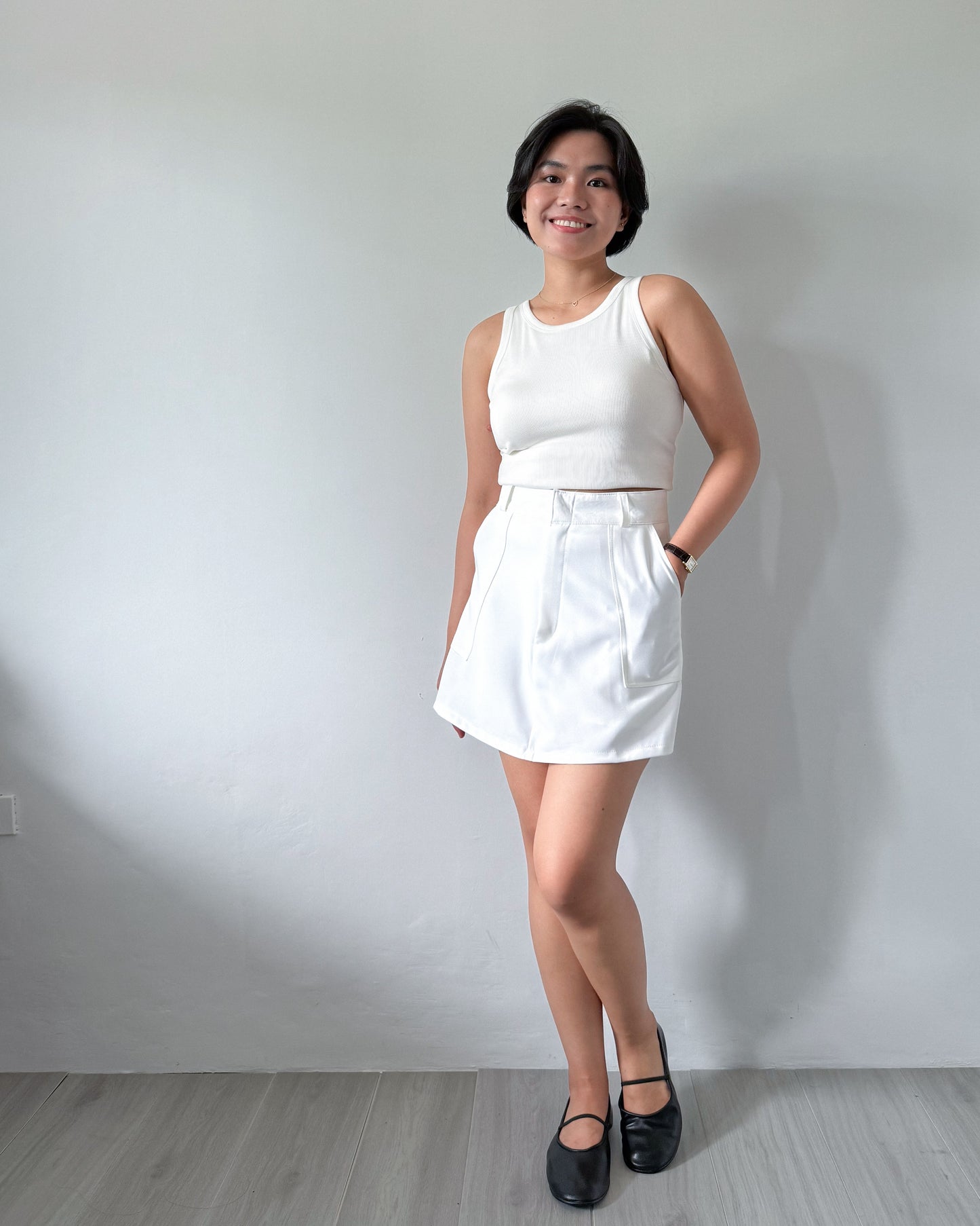 Lisa Skort with Belt Loop and Pockets