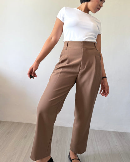 Ruth Pleated Tapered Ankle Pants
