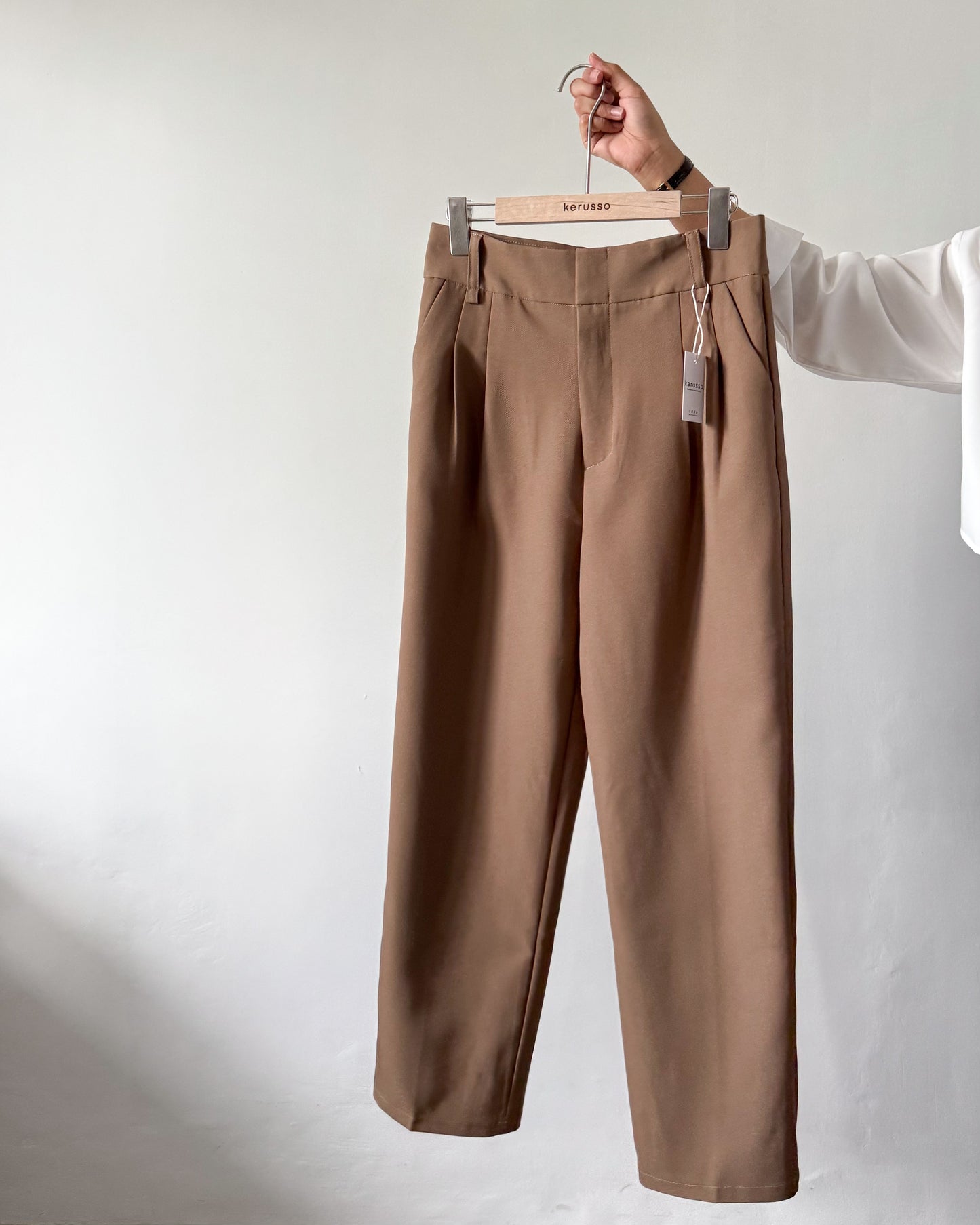 Ruth Pleated Tapered Ankle Pants