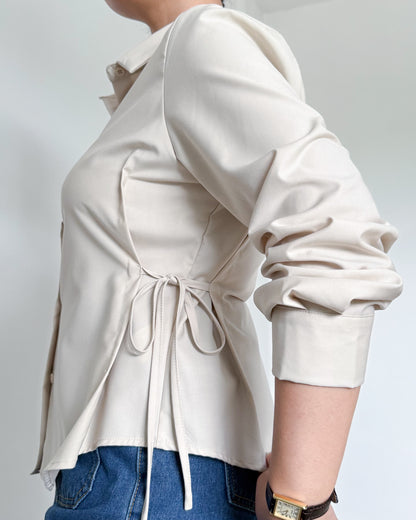 Bria Side-tie Long Sleeve Shirt