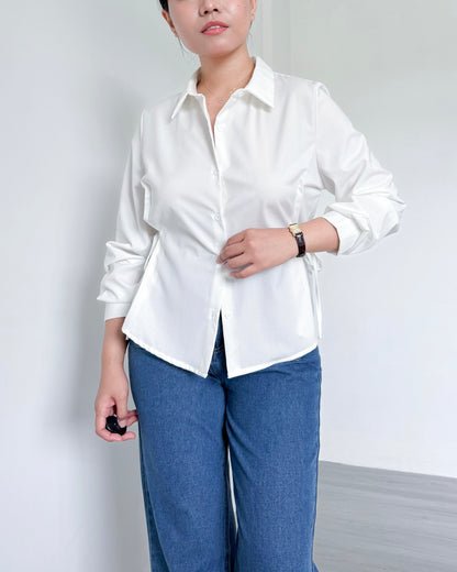 Bria Side-tie Long Sleeve Shirt