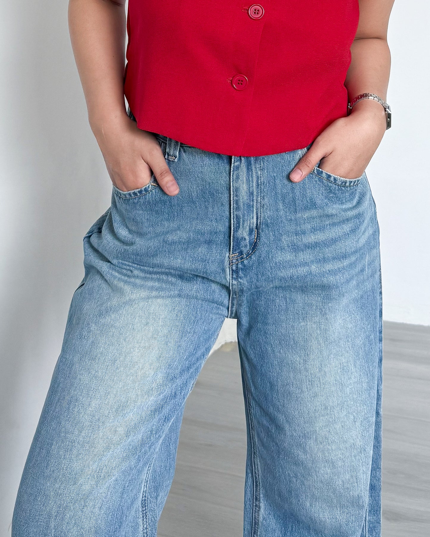 Cleo Cropped Wide-Straight Denim Jeans