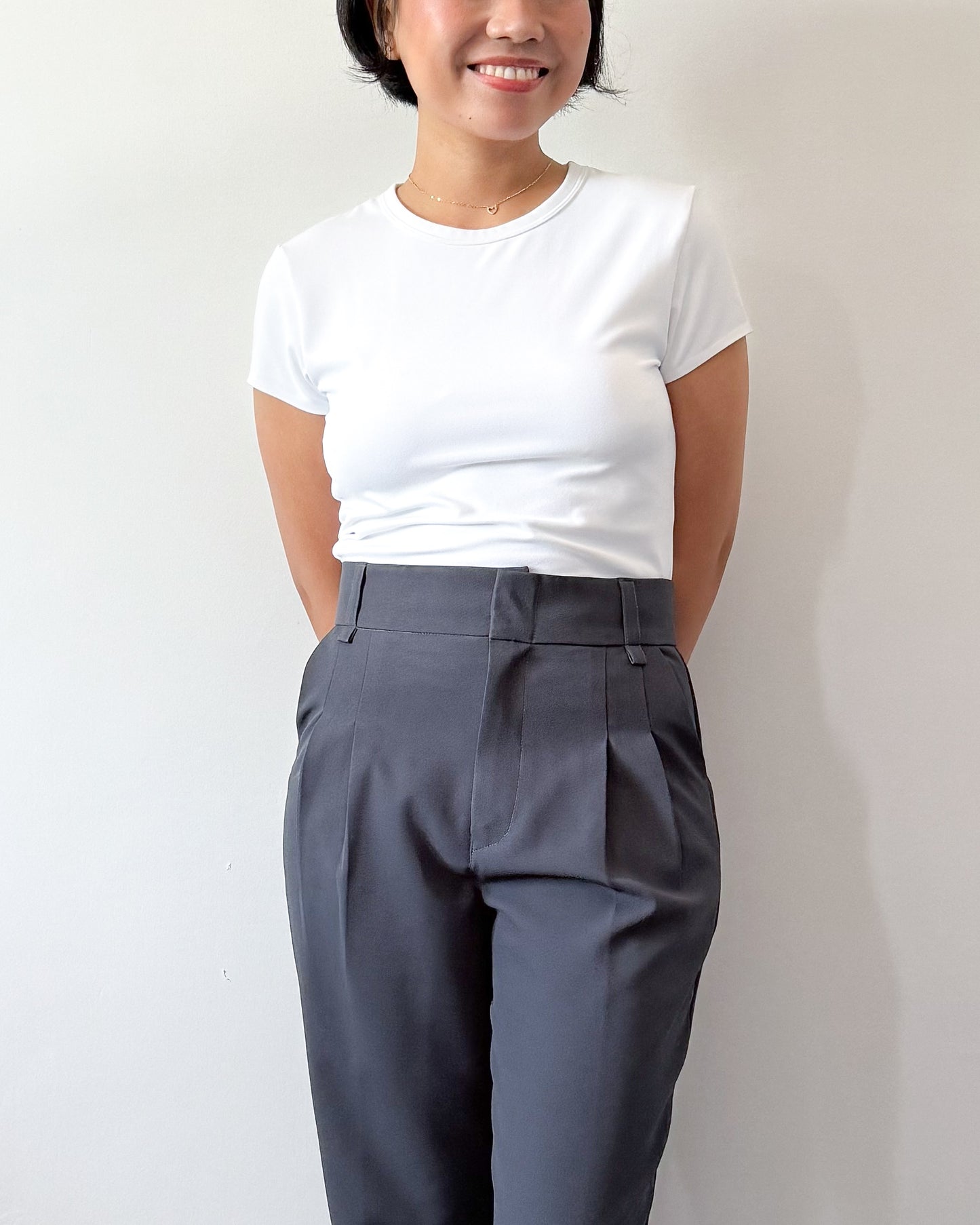 Ruth Pleated Tapered Ankle Pants