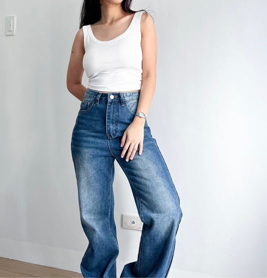 Rio Hard Denim Straight Jeans