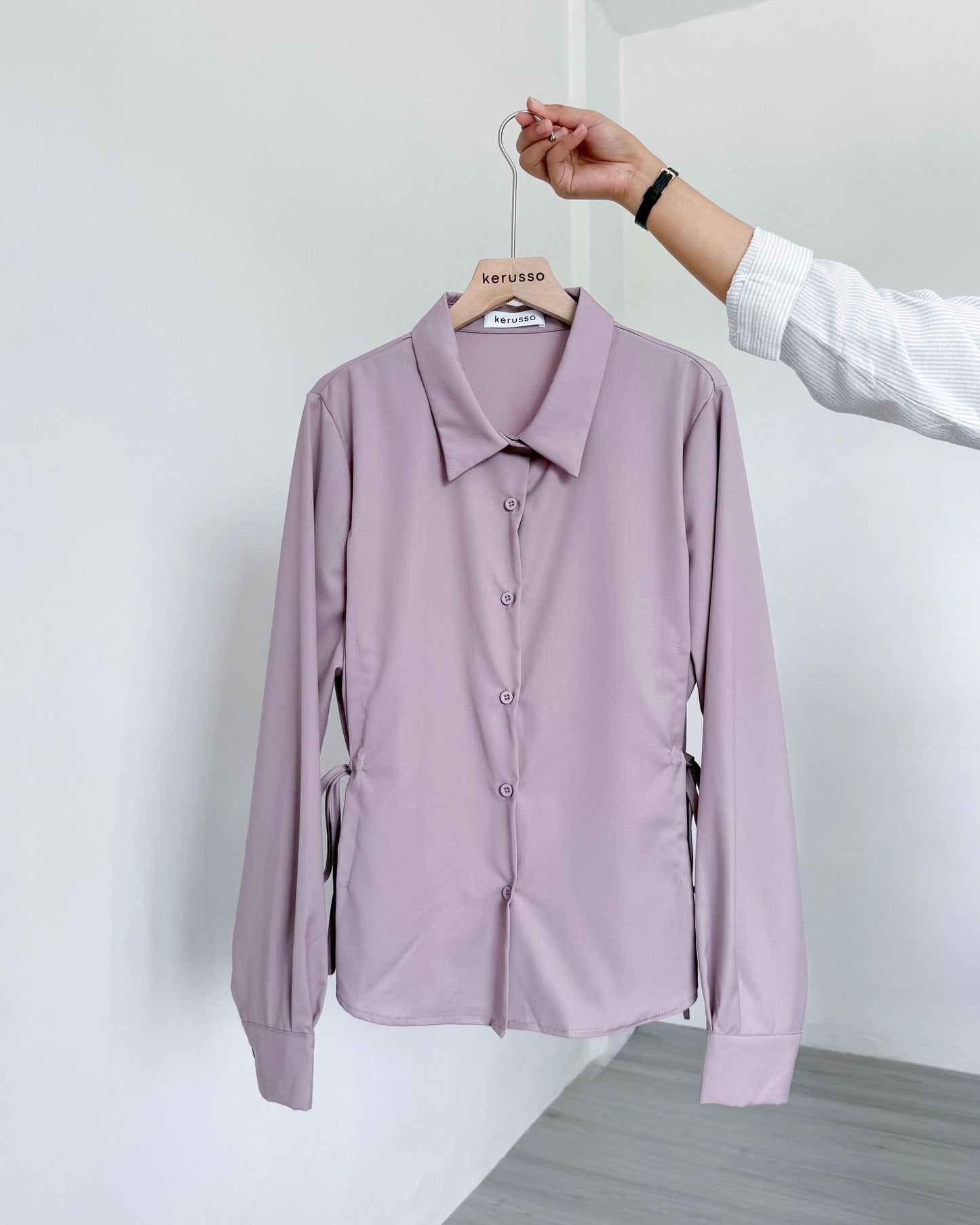 Bria Side-tie Long Sleeve Shirt