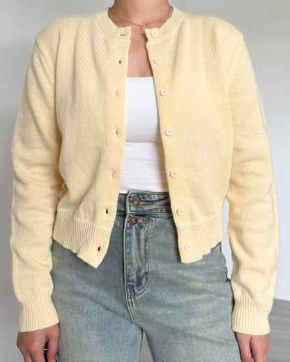 Daisy Boxy Cropped Knit Cardigan