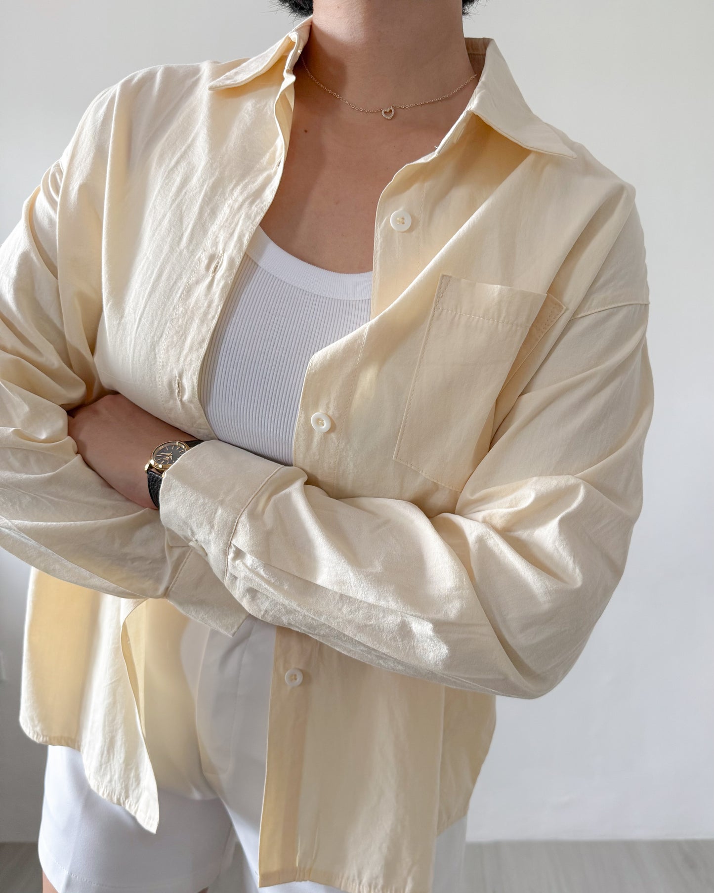 Olive Premium Cotton Linen Blend Oversized Long Sleeve Shirt