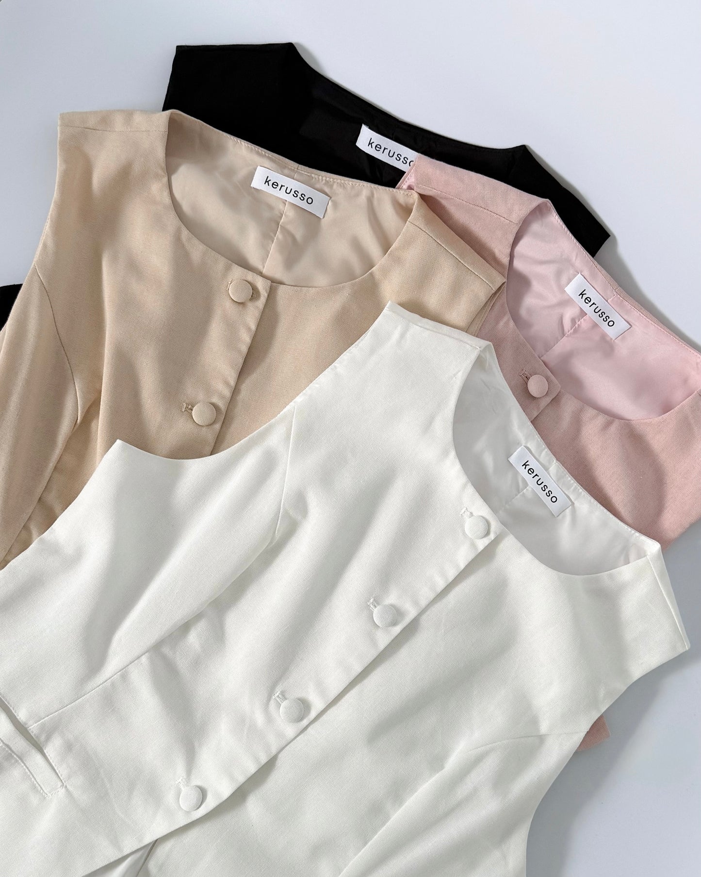 Eden Round Neck Tailored Long Vest Top