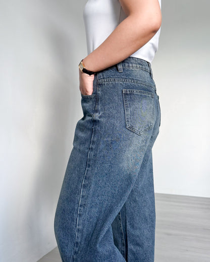 Victoria Straight Fixed Cuff Denim Jeans