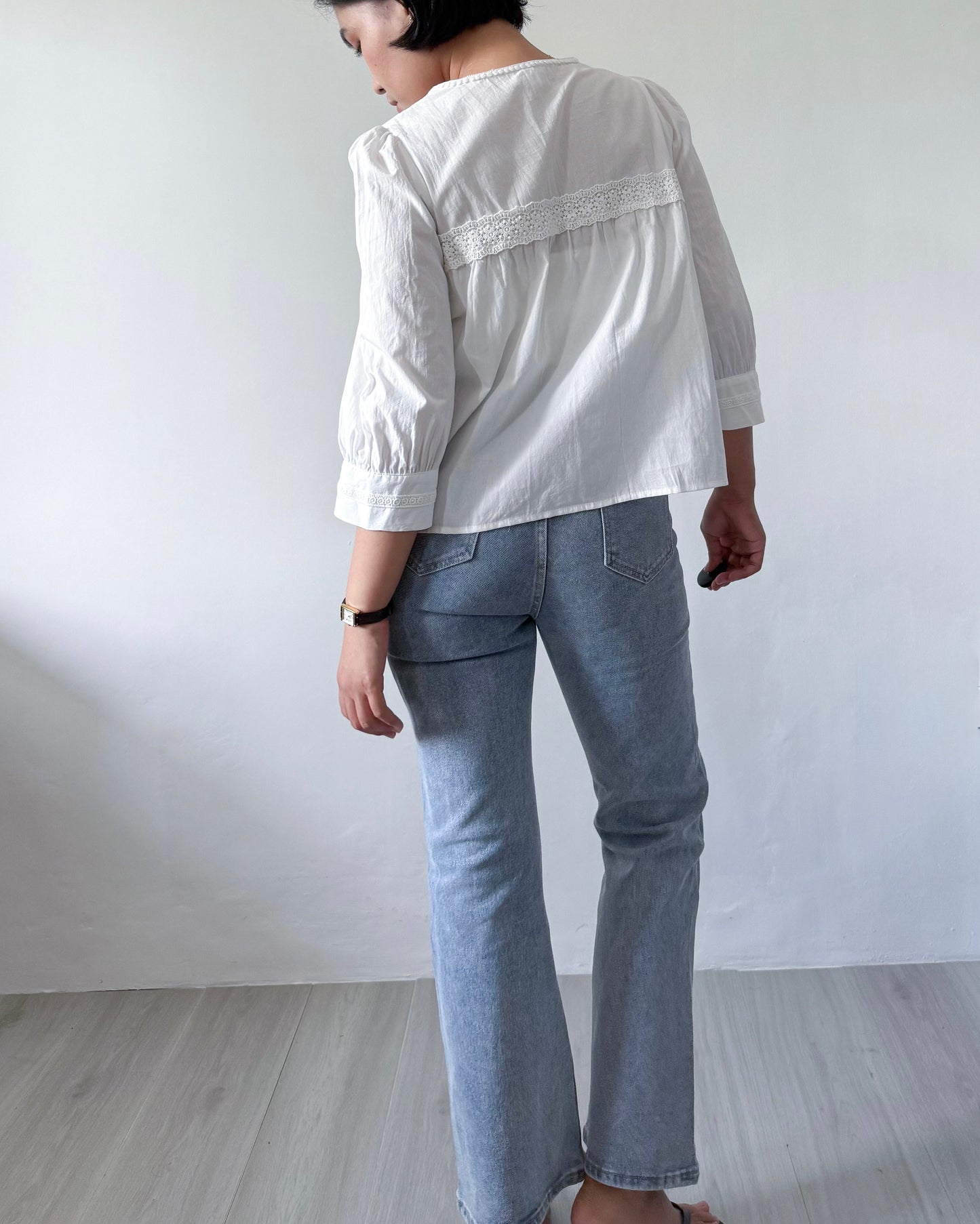 Melissa Boho Oversized Elbow Volume Sleeve Blouse