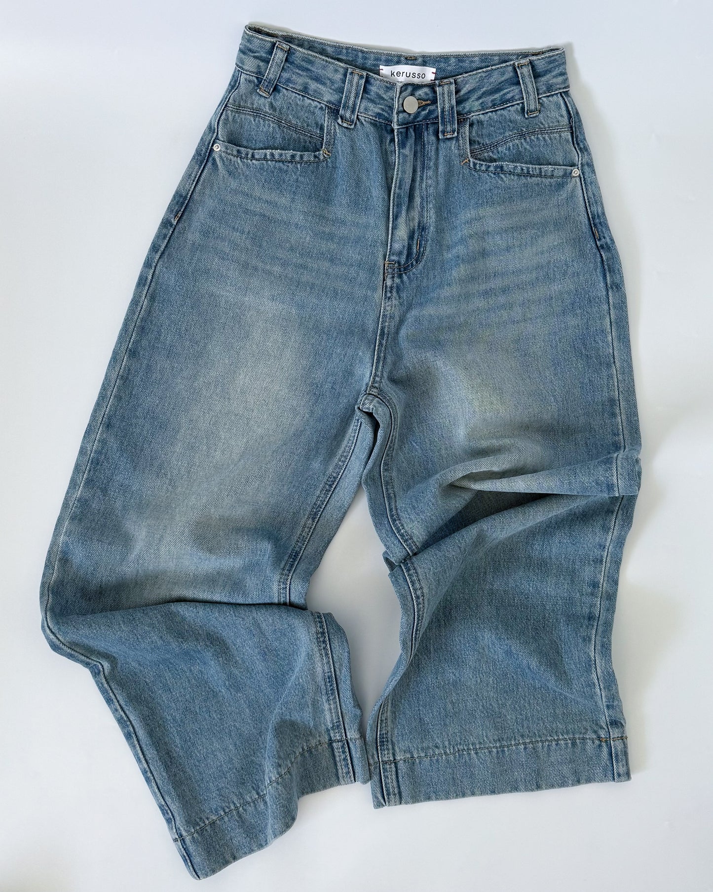 Cleo Cropped Wide-Straight Denim Jeans